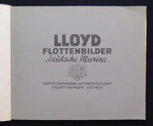 Sammelbilderalbum  Lloyd Flottenbilder Deutsche Marine komplett 1933