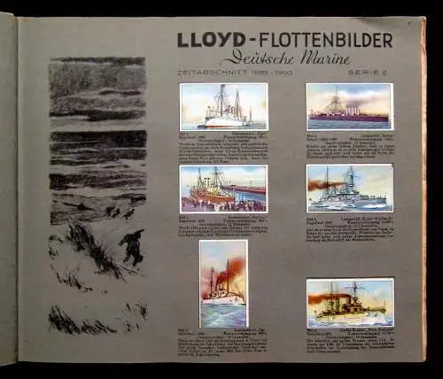 Sammelbilderalbum  Lloyd Flottenbilder Deutsche Marine komplett 1933