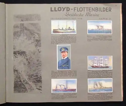 Sammelbilderalbum  Lloyd Flottenbilder Deutsche Marine komplett 1933