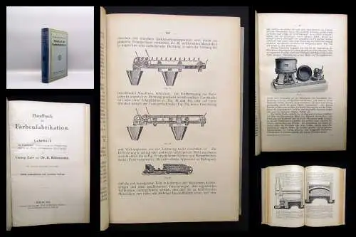 Rübencamp,  Zerr Handbuch der Farbenfabrikation selten 1922 Verwendung Praxis