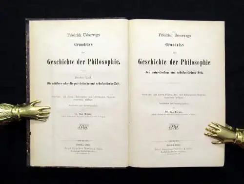 Ueberwegs Grundriss der Geschichte der Philosophie 1881 Studium und Wissen