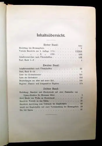 Basedows J.B. Elementarwerk Faksimile 1909 2 Bände.+ 1Tafelband