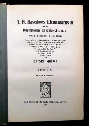 Basedows J.B. Elementarwerk Faksimile 1909 2 Bände.+ 1Tafelband