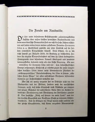 Bley, Fritz Von wehrhaften Raubwilde Sieben Tiergeschichten Nr.54 1919 16 Photos