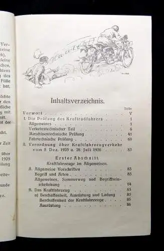 Schuricht, Walter Die Prüfung des Kraftradfahrers Bd.69 1927 Autotechnische Bib.