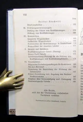 Schuricht, Walter Die Prüfung des Kraftradfahrers Bd.69 1927 Autotechnische Bib.