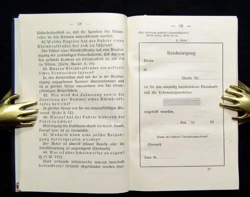 Schuricht, Walter Die Prüfung des Kraftradfahrers Bd.69 1927 Autotechnische Bib.