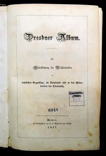 Dresdner Album Zur Unterstützung der Nothleidenden im sächsischen Erzgebirge