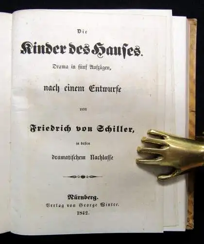 Warbeck Schillers dramatischer Nachlass 1842 EA Literatur Lyrik Belletristik