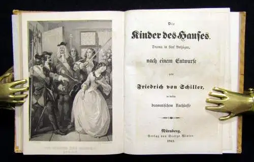 Warbeck Schillers dramatischer Nachlass 1842 EA Literatur Lyrik Belletristik