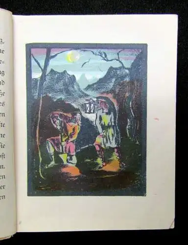 Novalis ,Goethe, Wieland Romantische Märchen 14 Or. Lithographien v. Zimpel 1920