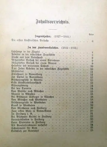 Kopf Lebenserinnerungen eines Bildhauers 1899 Bibliophilie Literatur Geschichte