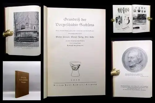 Grahmann Grundriß der Vorgeschichte Sachsens 1934 Ortskunde Geschichte