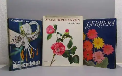 Grunert 3er Konvolut Zimmerpflanzen,Das große Blumenzwiebelbuch,Gerbera