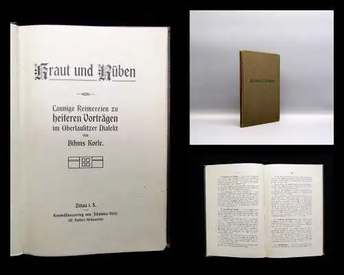 Korle Kraut und Rüben Launige Reimereien zu heiteren Vorträgen 1909 Literatur