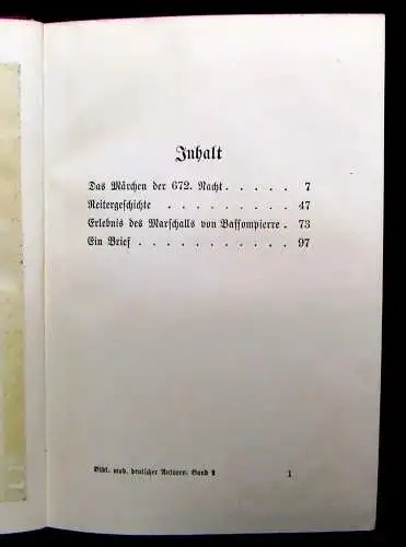 Hofmannsthal, Hugo von Das Märchen der 672. Nacht EA 1905 Jugendstil