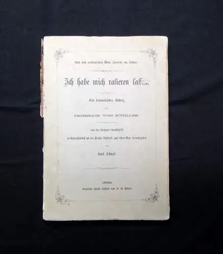 Künzel, Carl Schiller, Friedrich von Ich habe mich rasieren lassen Or.Ppbd. 1862