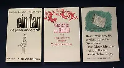 Konvolut 3 Bücher Eremiten Presse 1982/ 72/ 73 Erzählungen, Original Graphik js