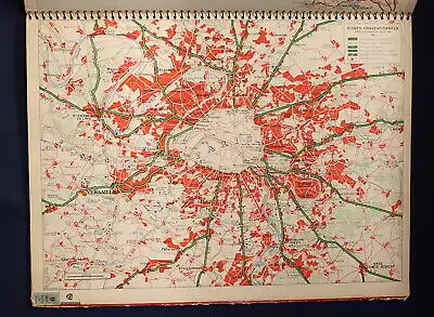 Peugot Atlas Routier Carte de La France Echelle 1/1.000.000 Ortskunde Länder js