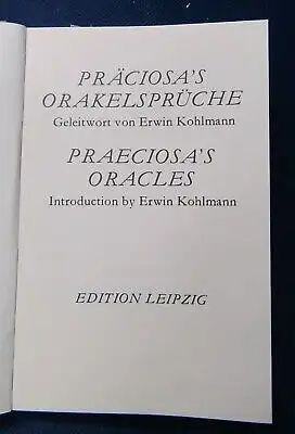 Praeciosas Orakelsprüche Faksimile eines Spiels um 1830, 1974 36 Karten  js
