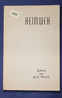 Werneth Heimweh 1955 Gedichte sehr selten Belletristik Literatur Klassiker js