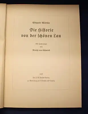 Mörike Die Historie von der schönen Lau Mit Zeichnungen, Märchen Erzählungen js