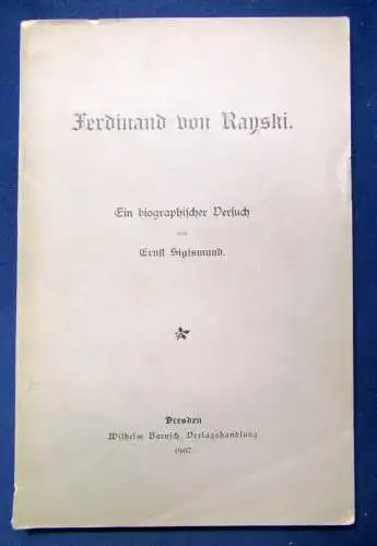 Sigismund Ferdinand von Rayski 1907 Geschichte Biographie Maler Grafiker sf