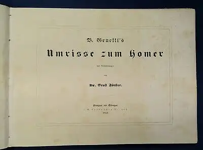 Genelli Umrisse zum Homer 1874 erschienen mit Titel der EA von 1844 Götter js
