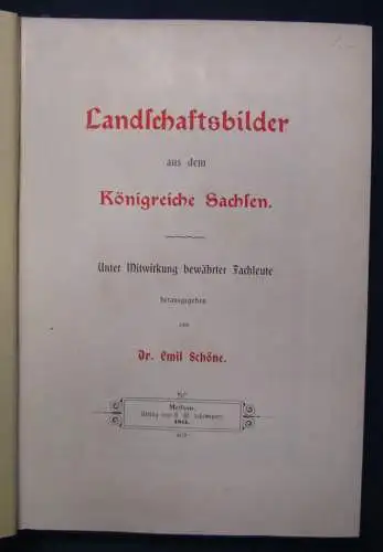 Schöne Landschaftsbilder aus dem Königreich Sachsen 1911 Saxonica Ortskunde js