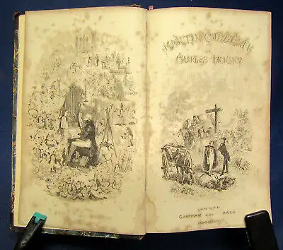 Charles Dickens The Life and Adventures of Martin Chuzzlewit 1844 Erstausgabe sf