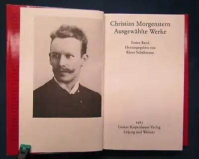 Christian Morgenstern Ausgewählte Werke 2 Bde Belletristik Klassiker Lyrik js