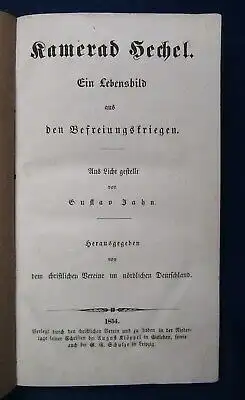 Jahn Kamerad Hechel Ein Lebensbild EA selten 1854 Militaria Militär js