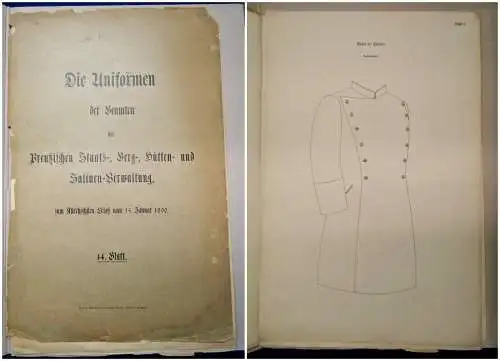 Die Uniformen der Beamten der preußischen Staats- und Salinen-Verwaltung 1890 sf