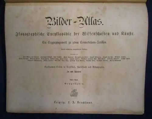 Geografie Bilder- Atlas Bd 8 Ergänzungswerk zu jedem Conversations-Lexikon js