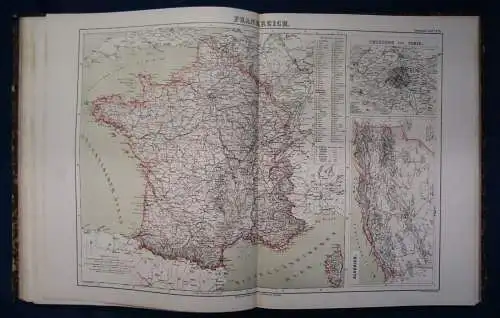Geografie Bilder- Atlas Bd 8 Ergänzungswerk zu jedem Conversations-Lexikon js