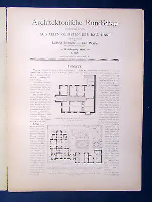 Eisenlohr/ Weigle Architektonische Rundschau 9. Jhg Lieferung 7 1893 Kunst sf