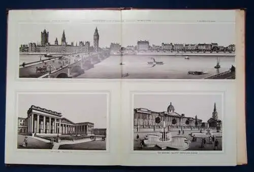 Lithographisches Leporello von London Gesamtlänge 3,70m u. Beilage O. J.  js