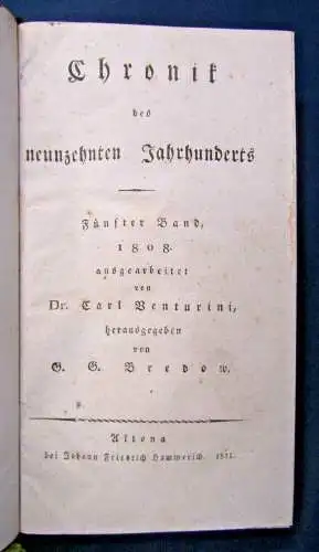 Venturini Chronik des 19. Jahrhunderts 5. Band 1811 Geschichte Gesellschaft sf