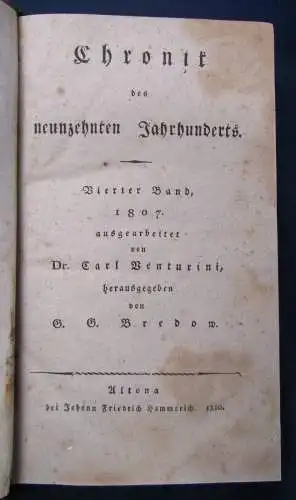 Venturini Chronik des 19. Jahrhunderts 4. Band 1810 Geschichte Gesellschaft sf