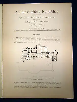Eisenlohr/ Weigle Architektonische Rundschau 9. Jhg Lieferung 5 1893 Kunst sf