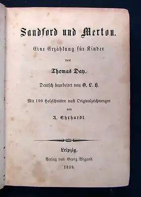 Day Sandford und Merton (Eine Erzählung für Kinder) 1858 Geschichten sf