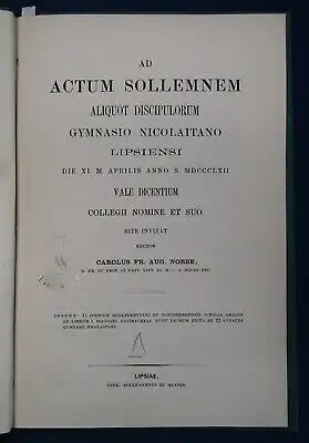 Ad Actum Sollemnem Aliquot Discipulorum Gymnasio Nicolaitano1862 js