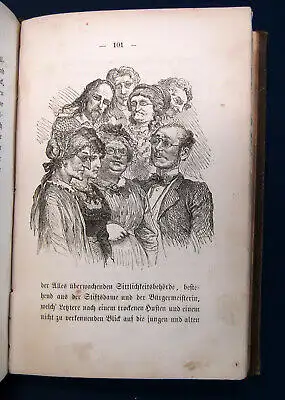 Häckländer Hinter blauen Brillen 1869 Humoristische Novellen Erstausgabe sf