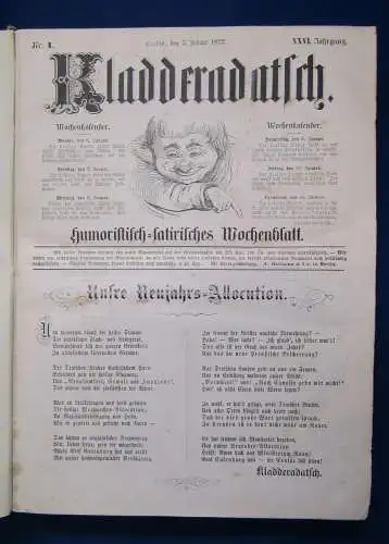 Kladderadatsch 26. Jahrg.1873 Heft 1-60 Humoristisch-satirisches Wochenblatt js