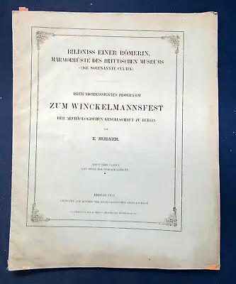 Hübner Bildniss einer Römerin (33. Programm zum Winckelmannsfest) 1873 sf