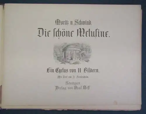 Schwind Die schöne Melusine um 1885 11 Bilder Erzählungen Geschichten js