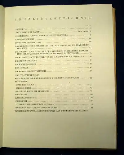 Schmidt/ Peters Monographien zur Urgeschichte des Menschen 1930 Geschichte sf