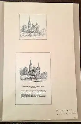Batty, Robert Entwurfszeichnung als Volage zu Stichen. Schloss Rosenberg sf