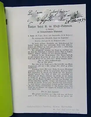Schächer Kaiser Josef II. in Westböhmen 1914 15 Exemplare kopiert 1984  js
