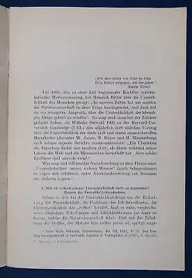 Mittasch Naturforschergedanken über Unsterblichkeit 1944 Forschung Wissen js